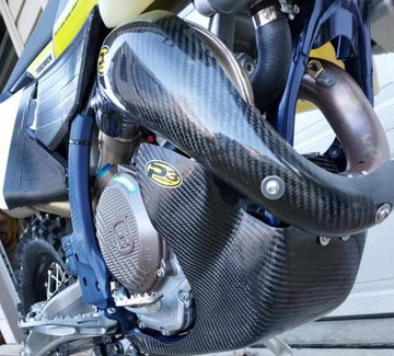 P3 Carbon Skid Plate KTM SX-F/XC-F/EXC-F/WX-F | HUSQ FC/FX/FE 250/350 | GasGas 250/350F | 2023 - 2024 (See Fitment Chart)  With Integrated Linkage Guard (See Product 301095 for No Linkage Guard)