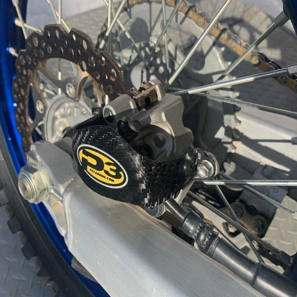 P3 Carbon Rear Brake Caliper Guard Yamaha 125 / 250 / 450 Models | 2020 - 2026 (See Fitment Chart)