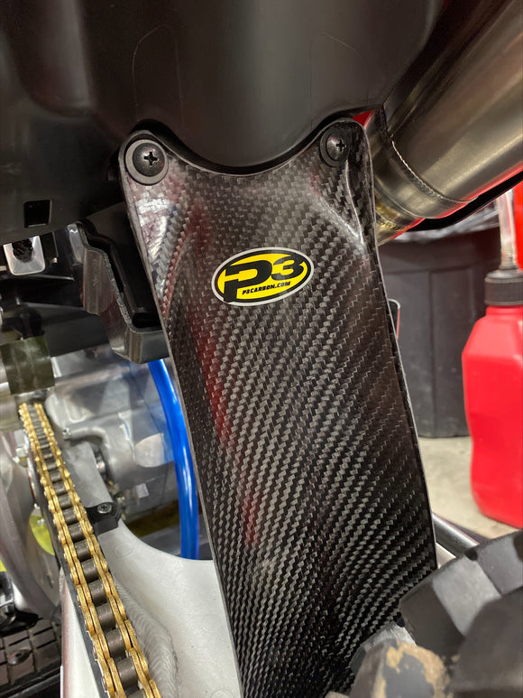 P3 Carbon Mud Flap & Shock Guard | Honda 250/450 Models | 2021 - 2026 (See Description / Fitment Chart)