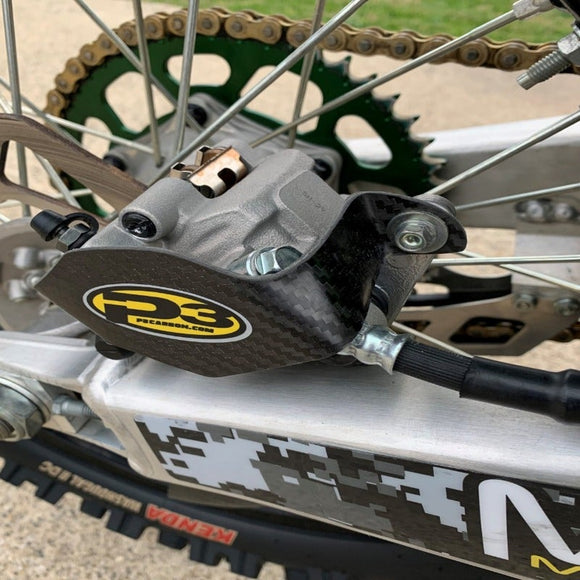 P3 Carbon Rear Brake Caliper Guard Kawasaki KX250 / 450 Models | 2009 - 2026 (See Fitment Tab)