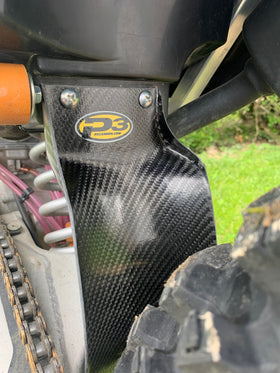 P3 Carbon Mud Flap & Shock Guard | YZ 250 & 450 Models | 2008 - 2026 (See Description / Fitment Chart)