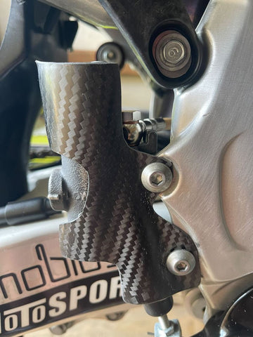 P3 Carbon Rear Master Cylinder Guard Yamaha YZ250(F)(FX) / YZ450F(FX) / YZ125 / WR450F / WR250 F 2006 - 2026 (See Fitment Chart) - 0