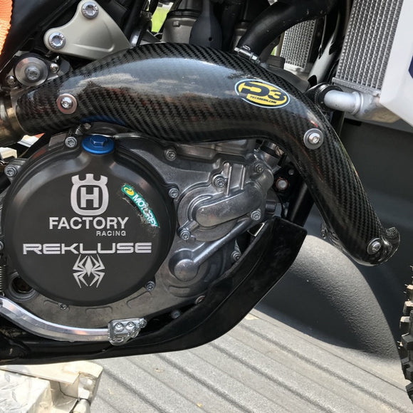 P3 Carbon Heat Shield FMF MegaBomb:  | KTM 450 SX-F/XC-F 2019-2022 | Husqvarna FC/FX 450 2019-2022 | GASGAS EX450F / MC450F 2021-2023 | KTM 450 SX-F F.E. 2018 & 2020-2021 |  HUSQ FC 450 R.E. 2018 & 2020-2021