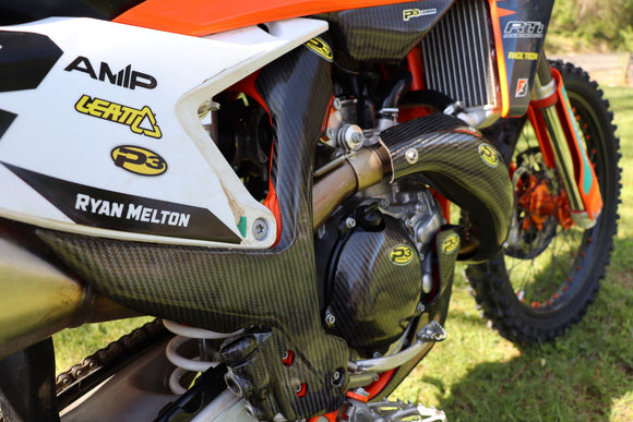 P3 Carbon Fiber Frame Guards KTM | 2023 - 2026 (See Fitment Chart)