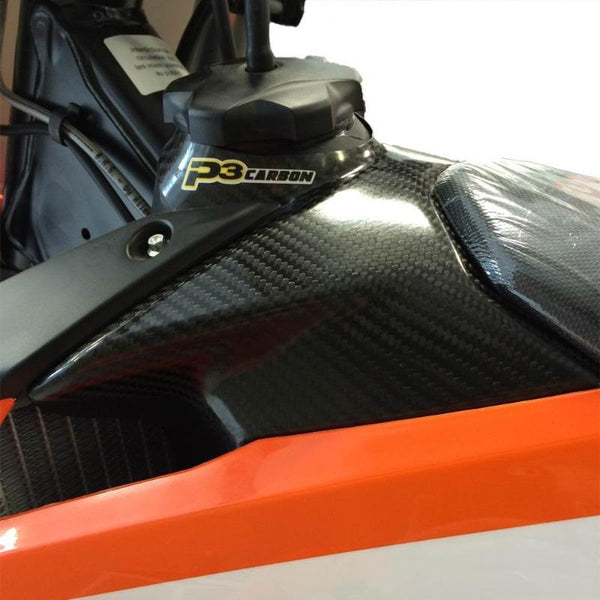P3 Carbon Upper Fuel Tank Cover KTM 150/250/300 SX/XC 2011-2015| 150/250/300/500 EXC 2012-2016 | 150/250/300/450/500  XC-W 2012-2016