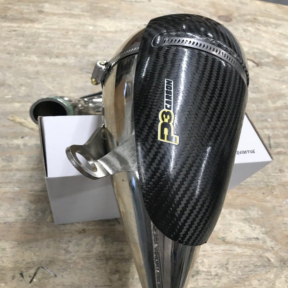 P3 Carbon Pipe Guard HUSQ TE 150 2011-2014 STOCK | HUSQ TC 125 2019-2022 FMF | KTM 125/150 SX/XC 2019-2022 FMF | GasGas MC125 2021 - 2023 FMF