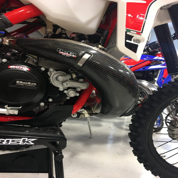 P3  Carbon Pipe Guard MAXCoverage: Beta 250/300 RR/RX Enduro & Racing | 2019 - 2026 (Including RACE / X-PRO Models)
