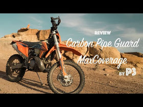 P3 Carbon Pipe Guard MAXCoverage KTM/HQV/GASGAS 250/300 | 2019-2023 (See Fitment Chart) - 0