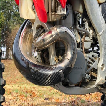 P3 Carbon Pipe Guard Honda CR500AF FMF Gnarly & Fatty | 1989-2014 - 0